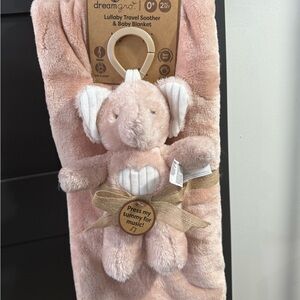 Pink Elephant Lullaby Soother & Blanket